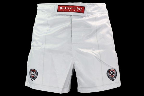 Photo1: BULL TERRIER Fight Shorts Short Fit TRADITIONAL 3.0 White (1)