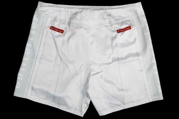 Photo5: BULL TERRIER Fight Shorts Short Fit TRADITIONAL 3.0 White (5)