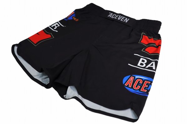 Photo6: ACE7 Fight Shorts 01 Black (6)