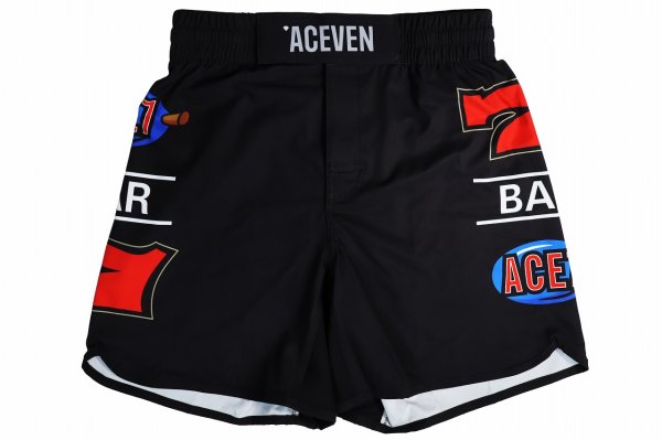 Photo4: ACE7 Fight Shorts 01 Black (4)