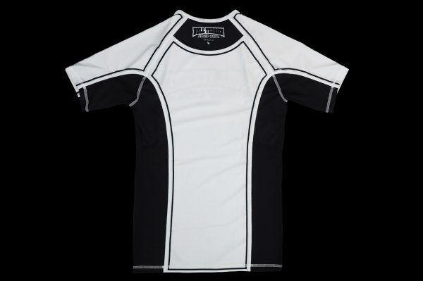 Photo5: BULL TERRIER Rash Guard CLASSIC LOGO Short Sleeve White (5)