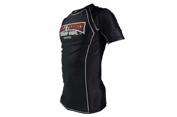 Photo2: BULL TERRIER Rash Guard CLASSIC LOGO Short Sleeve Black (2)