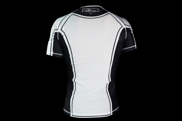 Photo3: BULL TERRIER Rash Guard CLASSIC LOGO Short Sleeve White (3)