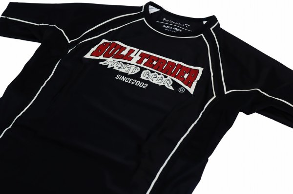 Photo6: BULL TERRIER Rash Guard CLASSIC LOGO Short Sleeve Black (6)