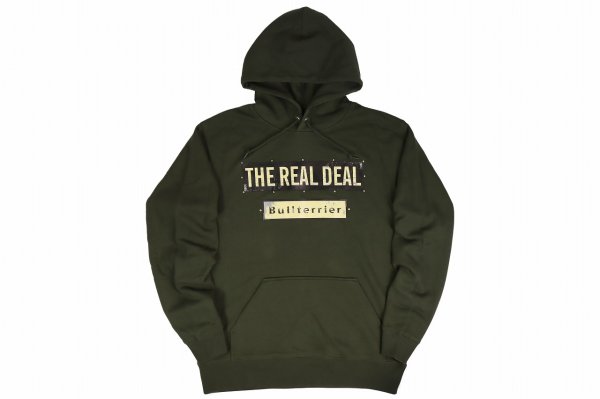 Photo1: BULL TERRIER Hoodie Parka STEEL LOGO Army (1)