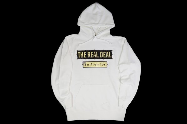 Photo1: BULL TERRIER Hoodie Parka STEEL LOGO White (1)