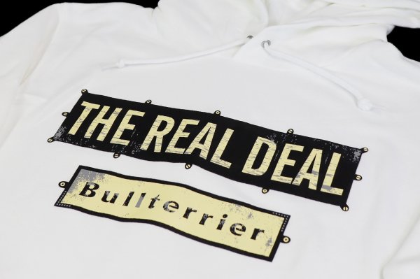 Photo3: BULL TERRIER Hoodie Parka STEEL LOGO White (3)