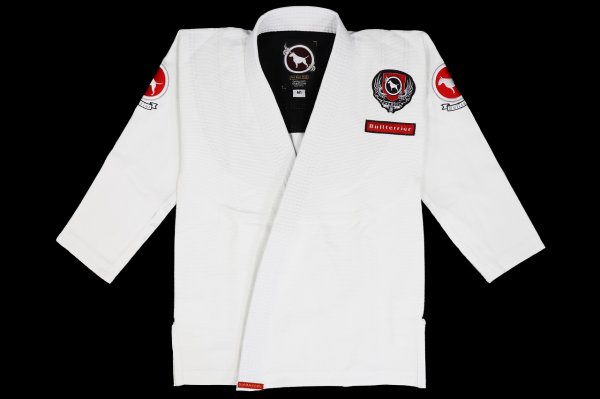 Photo1: BULLTERRIER KIDS Jiu Jitsu Gi FLAGSHIP R White (1)