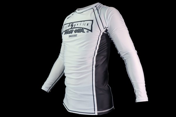 Photo2: BULL TERRIER Rash Guard CLASSIC LOGO Long Sleeve White (2)