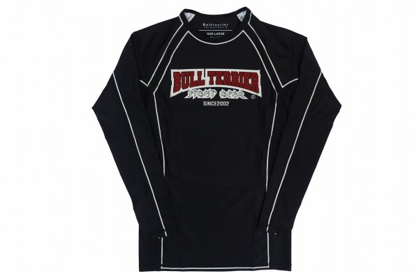 Photo4: BULL TERRIER Rash Guard CLASSIC LOGO Long Sleeve Black (4)