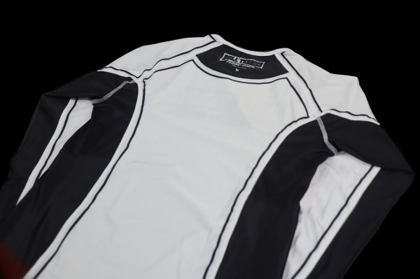 Photo7: BULL TERRIER Rash Guard CLASSIC LOGO Long Sleeve White (7)