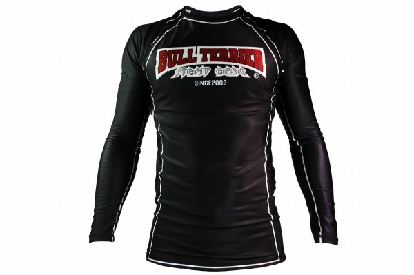 Photo1: BULL TERRIER Rash Guard CLASSIC LOGO Long Sleeve Black (1)