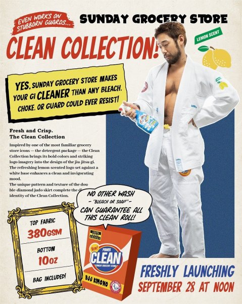 Photo18: SUNDAY GROCERY STORE Jiu Jitsu Gi CLEAN White (18)
