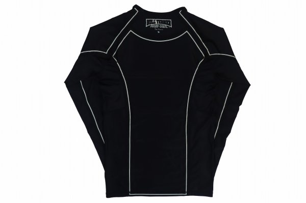 Photo5: BULL TERRIER Rash Guard CLASSIC LOGO Long Sleeve Black (5)
