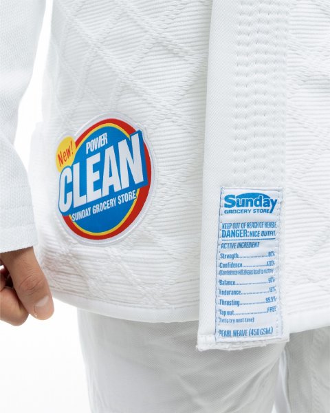 Photo13: SUNDAY GROCERY STORE Jiu Jitsu Gi CLEAN White (13)