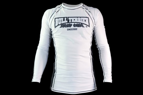 Photo1: BULL TERRIER Rash Guard CLASSIC LOGO Long Sleeve White (1)