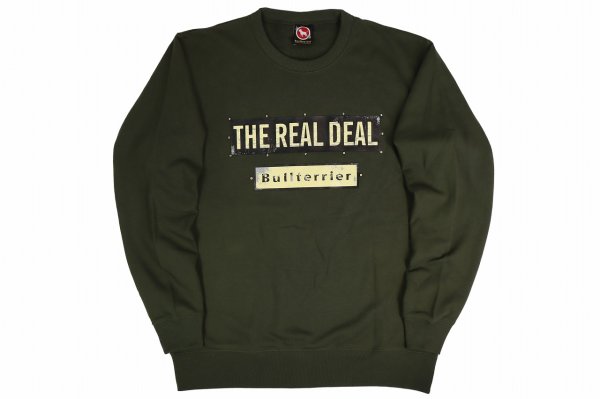 Photo1: BULL TERRIER Sweatshirt STEEL LOGO Army (1)