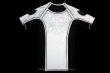 Photo5: BULL TERRIER Rashguard TRIBAL Short Sleeve White (5)