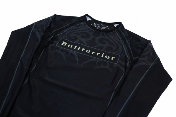 Photo6: BULL TERRIER Rashguard TRIBAL Long Sleeve Black (6)