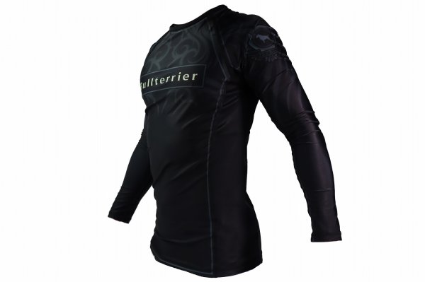 Photo2: BULL TERRIER Rashguard TRIBAL Long Sleeve Black (2)