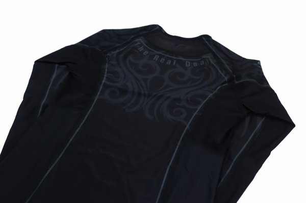 Photo7: BULL TERRIER Rashguard TRIBAL Long Sleeve Black (7)