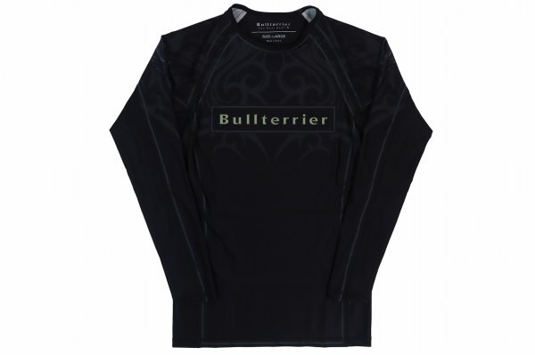 Photo4: BULL TERRIER Rashguard TRIBAL Long Sleeve Black (4)