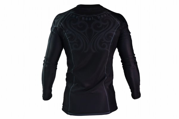 Photo3: BULL TERRIER Rashguard TRIBAL Long Sleeve Black (3)