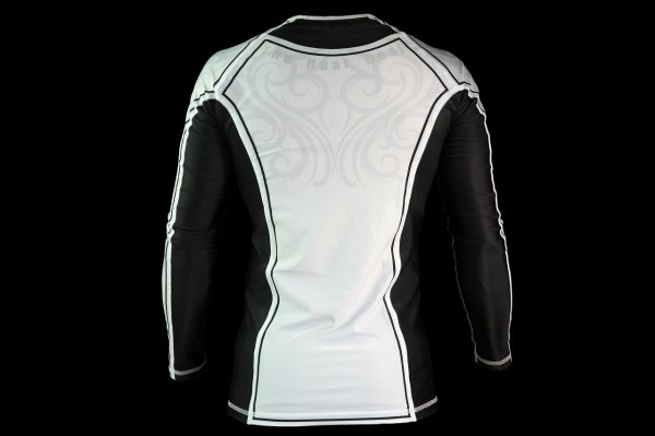 Photo3: BULL TERRIER Rashguard TRIBAL Long Sleeve White (3)