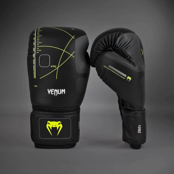 Photo2: VENUM Boxing Glove Training Camp 4.0 Black/Neon Green (2)