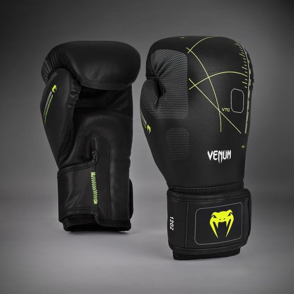 Photo1: VENUM Boxing Glove Training Camp 4.0 Black/Neon Green (1)
