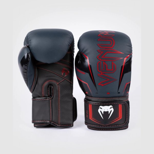 Photo6: VENUM Boxing Glove ELITE EVO Navy/Black/Red (6)