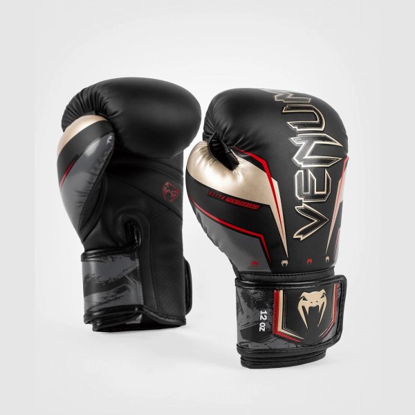 Photo3: VENUM Boxing Glove ELITE EVO Black/Gold/Red (3)