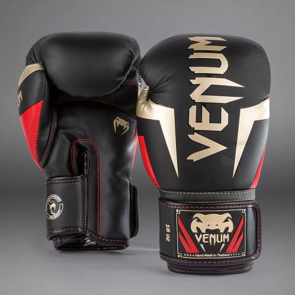 Photo1: VENUM Boxing Glove ELITE Black/Gold/Red (1)