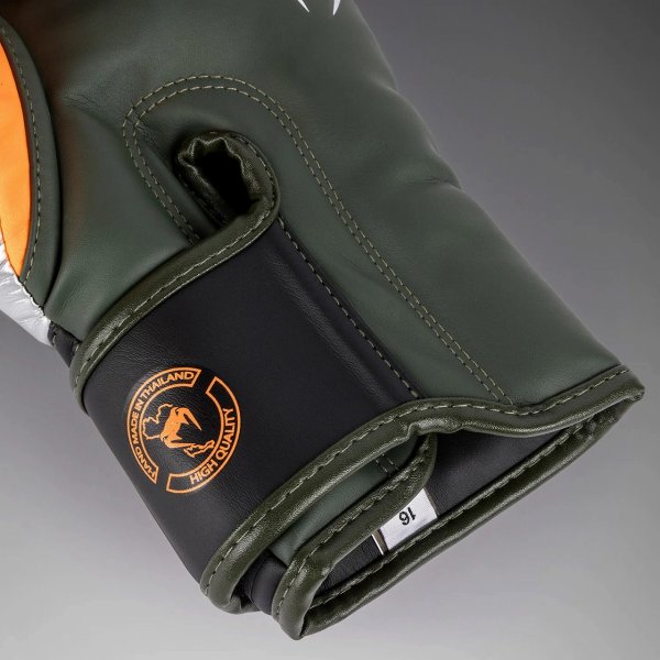 Photo7: VENUM Boxing Glove ELITE Black/Silver/Khaki (7)