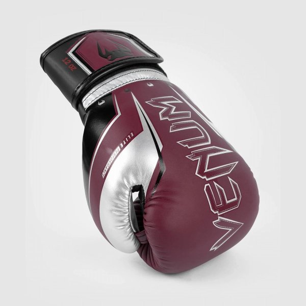 Photo7: VENUM Boxing Glove ELITE EVO Burgundy/Silver (7)