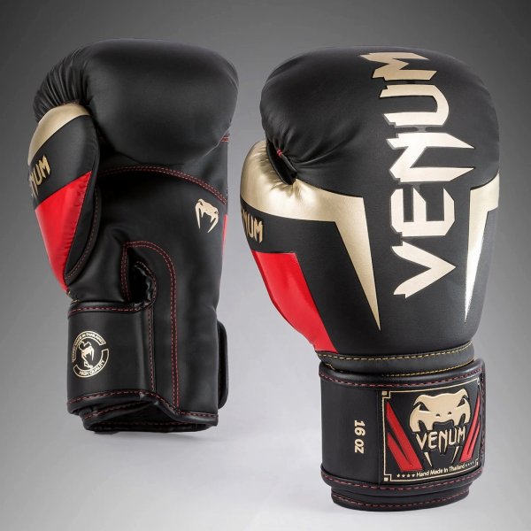 Photo2: VENUM Boxing Glove ELITE Black/Gold/Red (2)