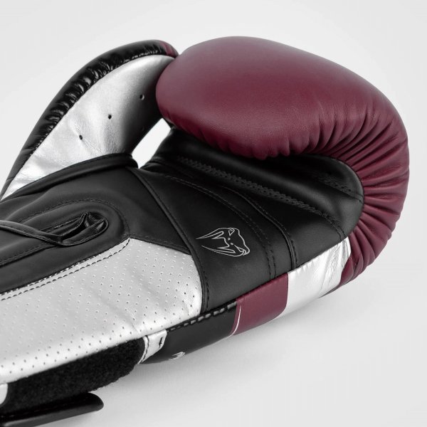 Photo6: VENUM Boxing Glove ELITE EVO Burgundy/Silver (6)