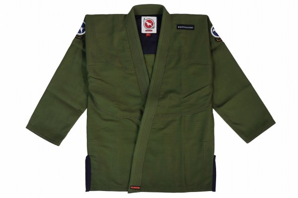 Photo1: BULLTERRIER Jiu Jitsu Gi BASIC R2 Army Green (1)