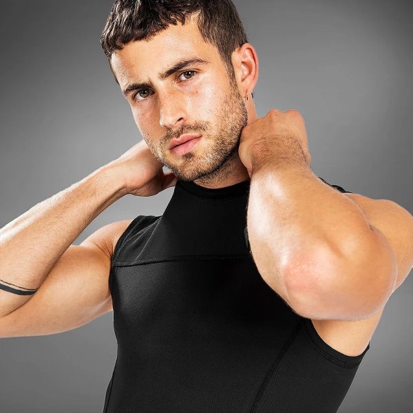 Photo4: VENUM Rashguard G-FIT AIR Sleeveless Black (4)