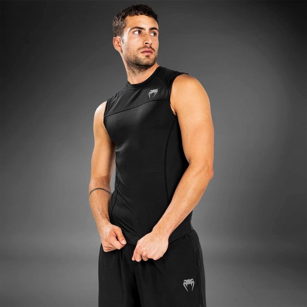 Photo3: VENUM Rashguard G-FIT AIR Sleeveless Black (3)