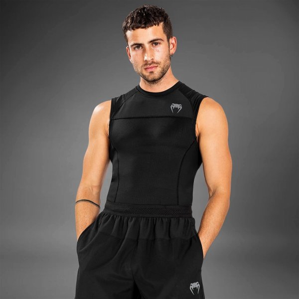Photo8: VENUM Rashguard G-FIT AIR Sleeveless Black (8)