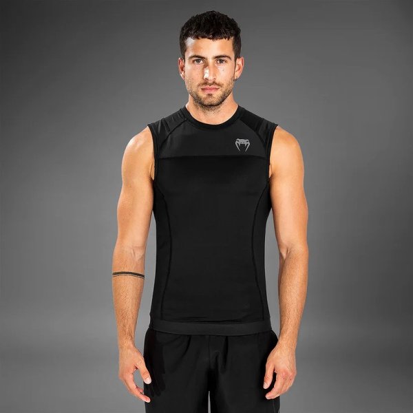 Photo1: VENUM Rashguard G-FIT AIR Sleeveless Black (1)