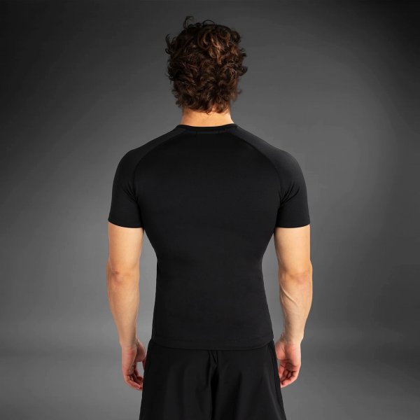 Photo3: VENUM Rashguard CONTENDER Short Sleeve Black/White (3)