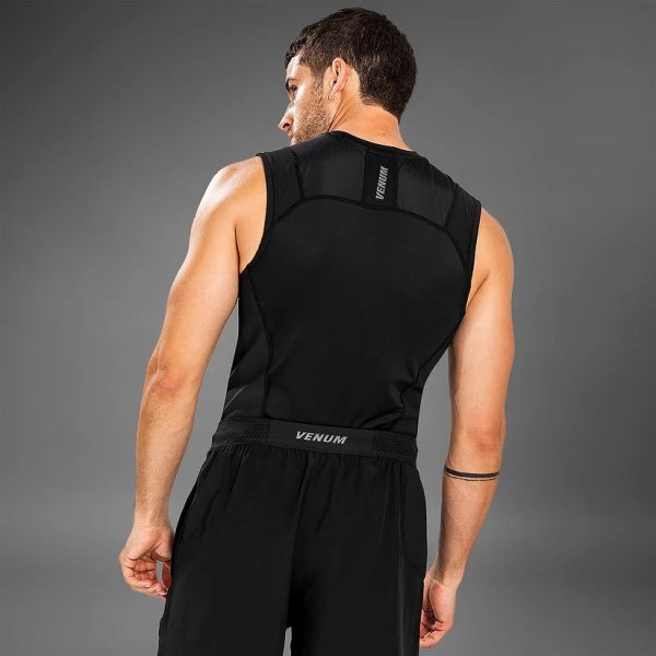 Photo6: VENUM Rashguard G-FIT AIR Sleeveless Black (6)