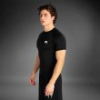 Photo2: VENUM Rashguard CONTENDER Short Sleeve Black/White (2)