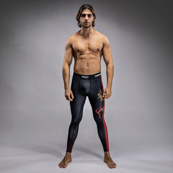 Photo5: VENUM x TEKKEN8 Long Spats MARSHALL LAW Black/Red/Gold (5)