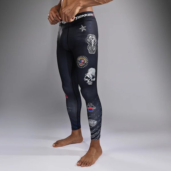 Photo3: VENUM x TEKKEN8 Long Spats PAUL PHOENIX Black/Blue (3)