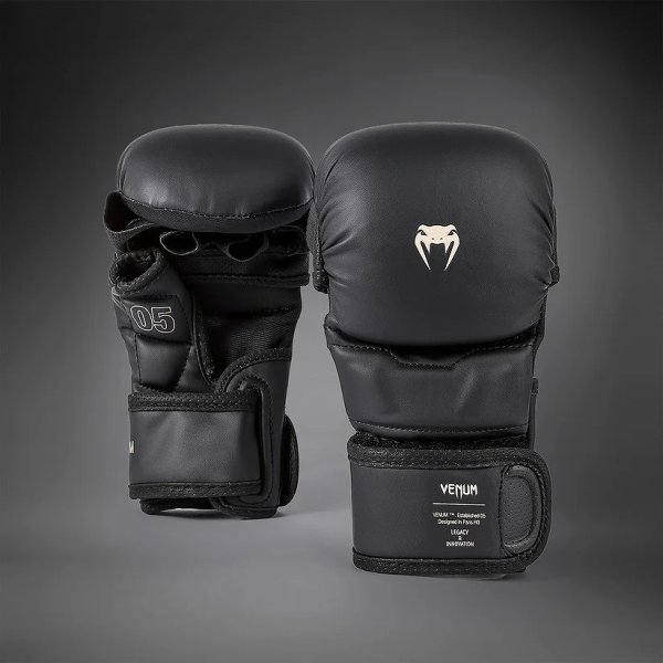 Photo1: VENUM Sparring MMA Glove IMPACT EVO Black (1)