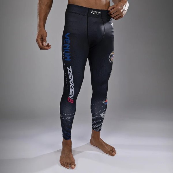 Photo6: VENUM x TEKKEN8 Long Spats PAUL PHOENIX Black/Blue (6)