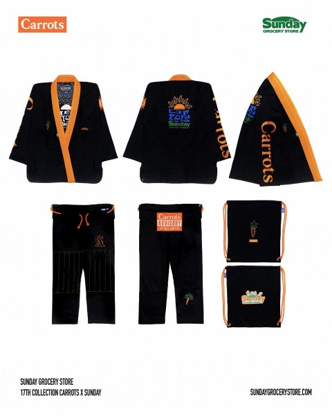 Photo19: CARROTS × SUNDAY GROCERY STORE Jiu-Jitsu Gi Black (19)